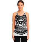 Illuminati Symbol Print Women's Racerback Tank Top