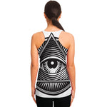 Illuminati Symbol Print Women's Racerback Tank Top