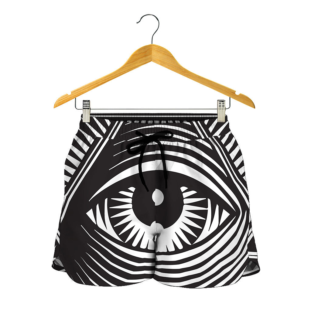 Illuminati Symbol Print Women's Shorts