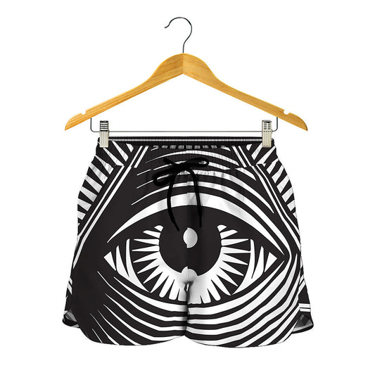 Illuminati Symbol Print Women's Shorts