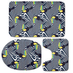 Illusion Toucan Print 3 Piece Bath Mat Set