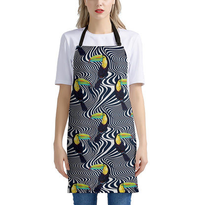 Illusion Toucan Print Apron