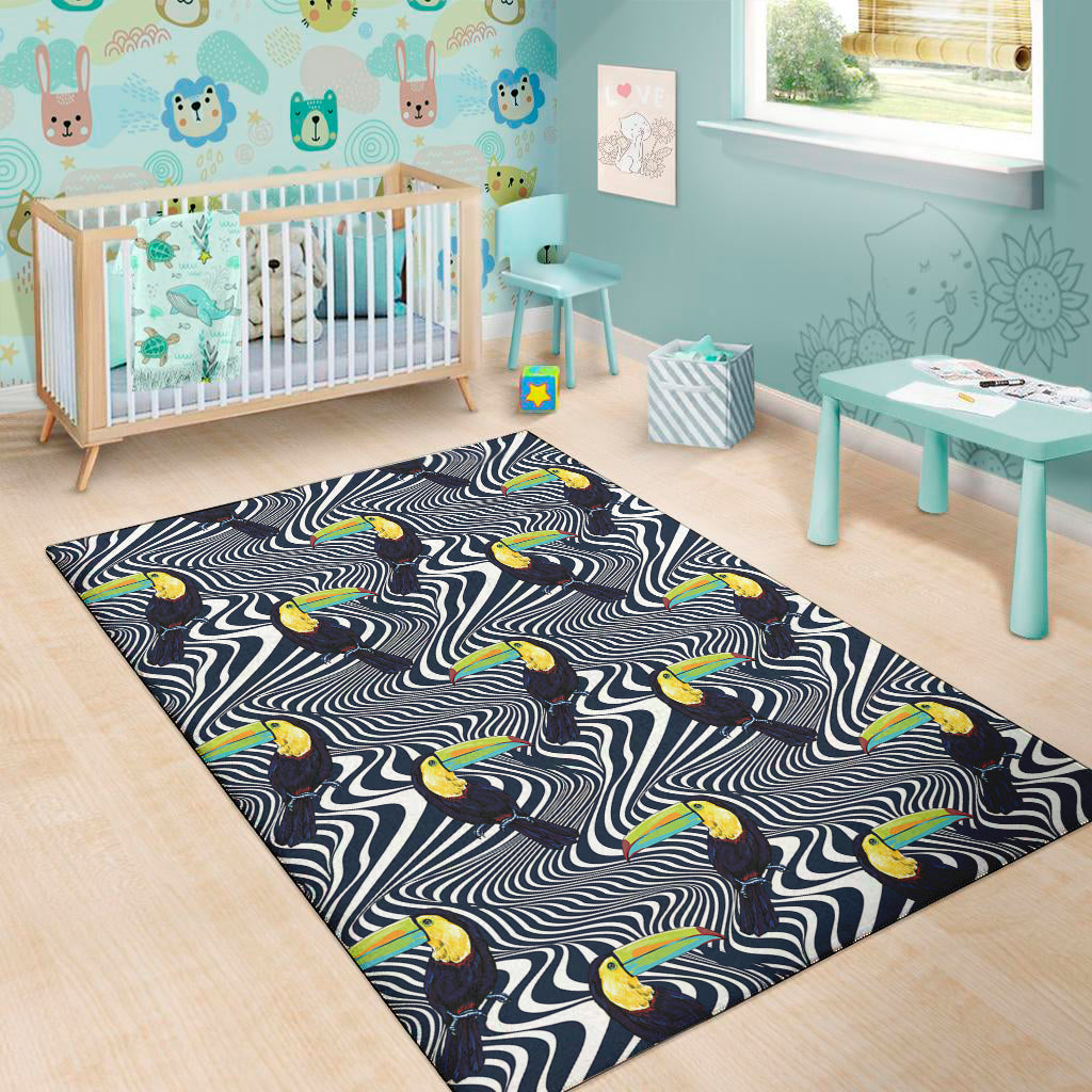 Illusion Toucan Print Area Rug