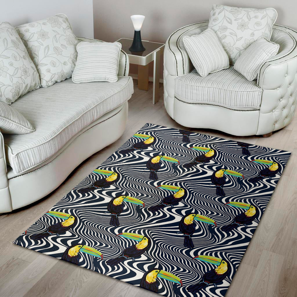 Illusion Toucan Print Area Rug
