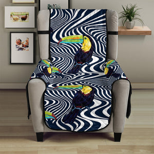 Illusion Toucan Print Armchair Protector