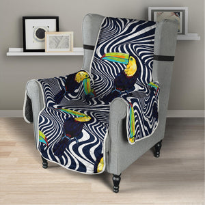 Illusion Toucan Print Armchair Protector