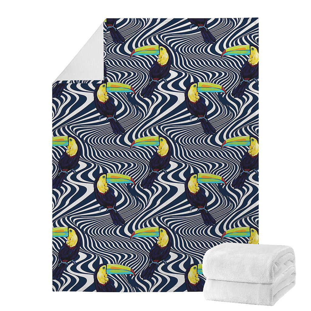 Illusion Toucan Print Blanket