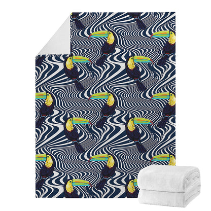 Illusion Toucan Print Blanket