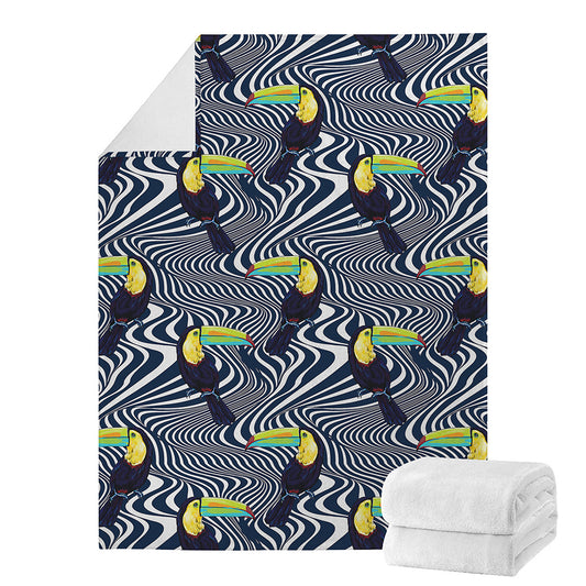 Illusion Toucan Print Blanket