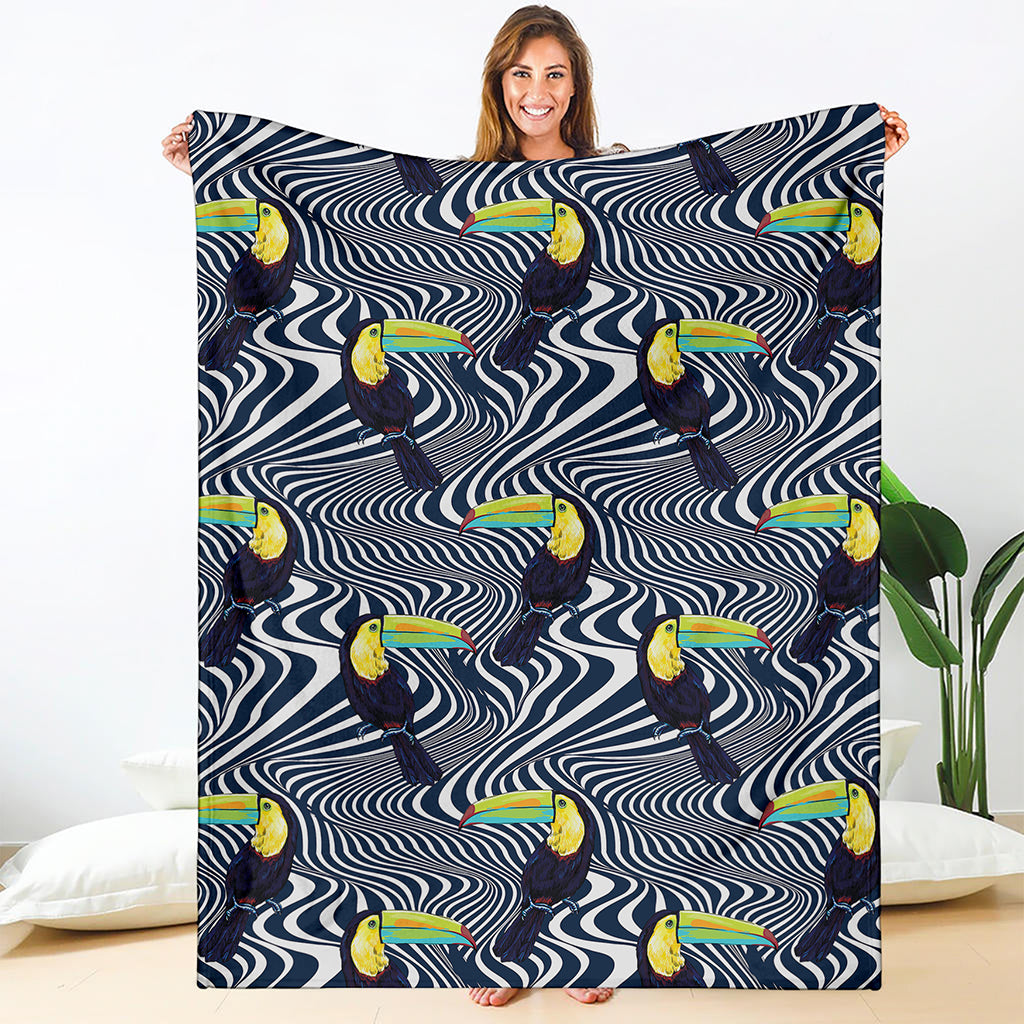 Illusion Toucan Print Blanket