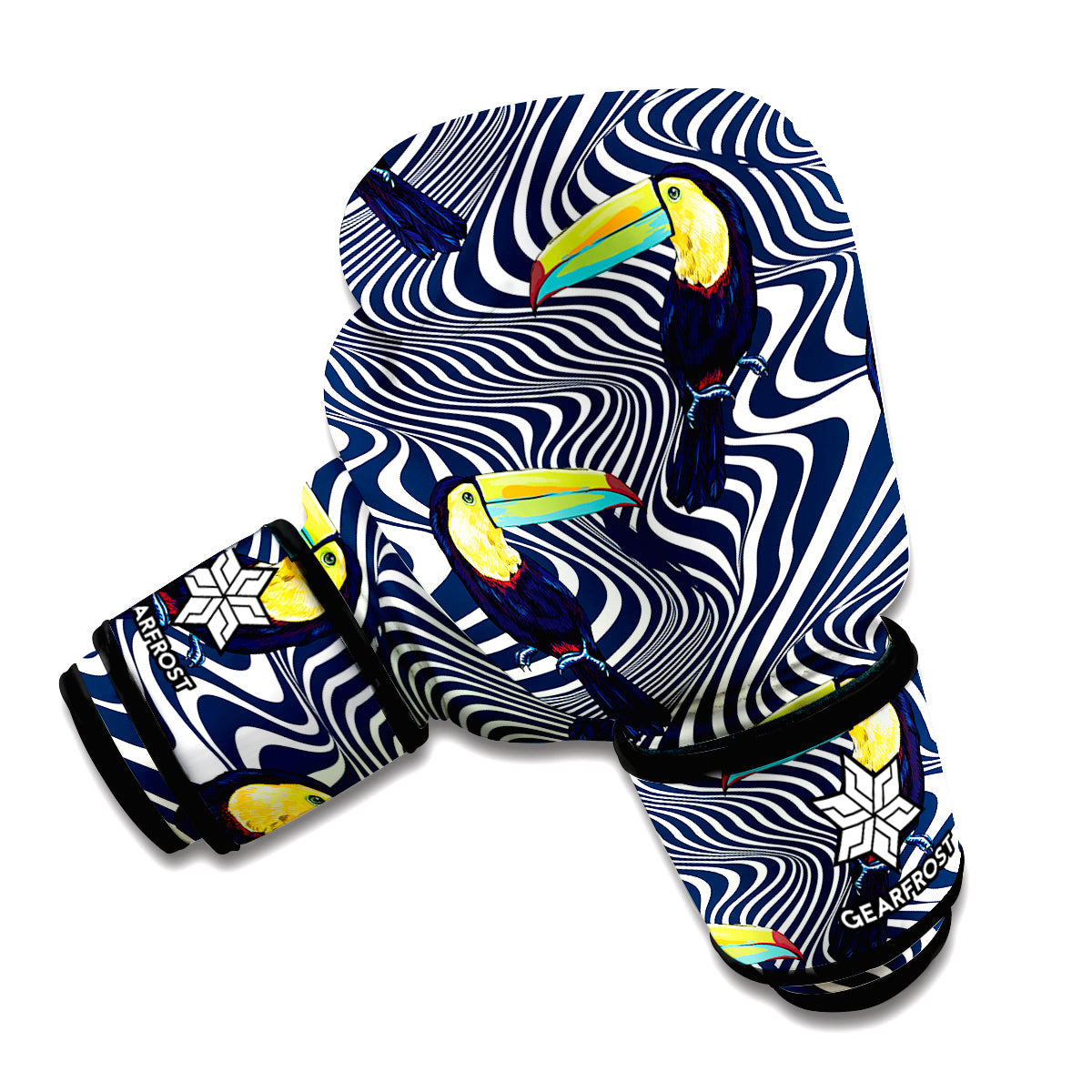 Illusion Toucan Print Boxing Gloves