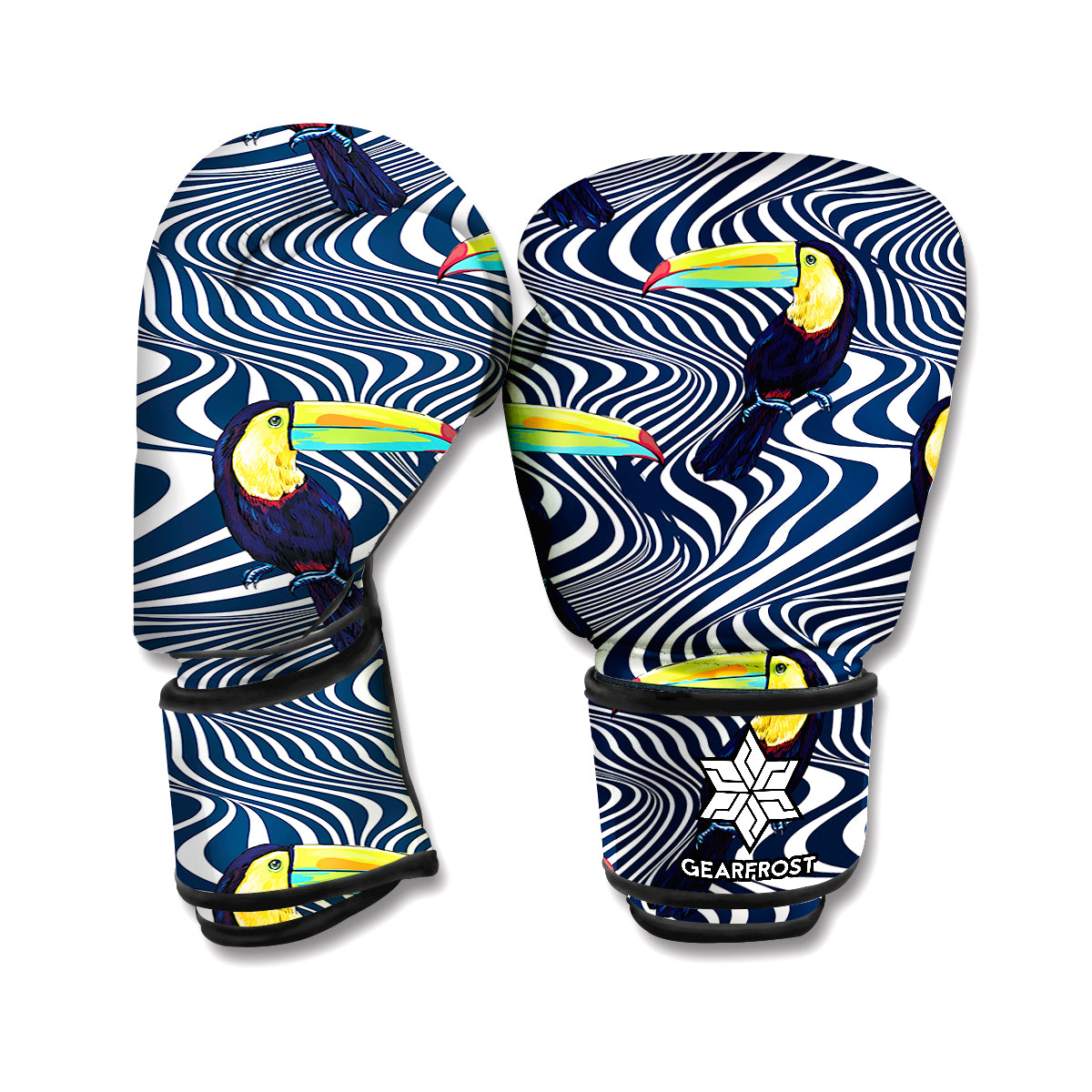 Illusion Toucan Print Boxing Gloves