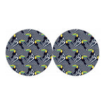 Illusion Toucan Print Car Coasters