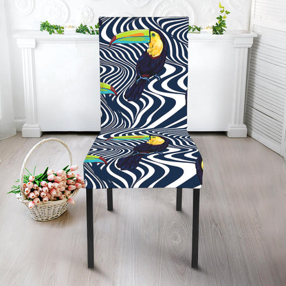 Illusion Toucan Print Dining Chair Slipcover