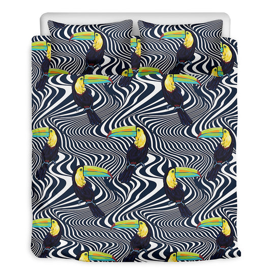 Illusion Toucan Print Duvet Cover Bedding Set
