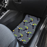 Illusion Toucan Print Front and Back Car Floor Mats