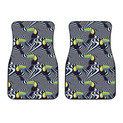 Illusion Toucan Print Front Car Floor Mats