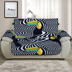 Illusion Toucan Print Half Sofa Protector