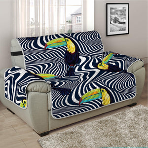 Illusion Toucan Print Half Sofa Protector