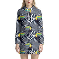 Illusion Toucan Print Pullover Hoodie Dress