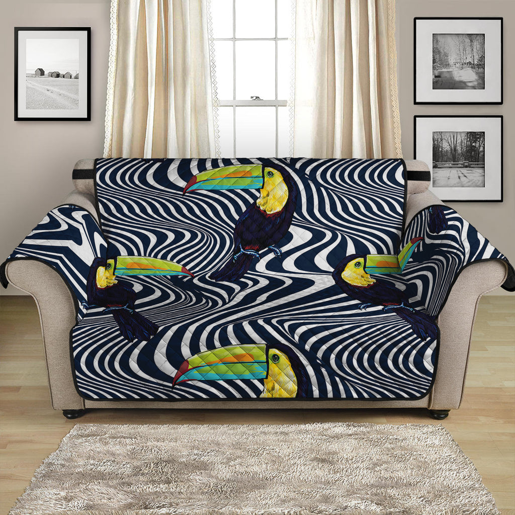 Illusion Toucan Print Loveseat Protector