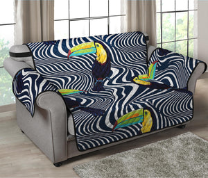 Illusion Toucan Print Loveseat Protector