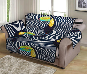 Illusion Toucan Print Loveseat Protector