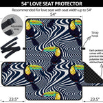 Illusion Toucan Print Loveseat Protector