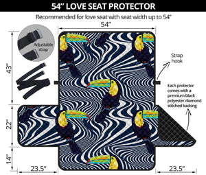 Illusion Toucan Print Loveseat Protector