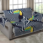 Illusion Toucan Print Loveseat Protector