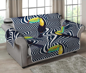 Illusion Toucan Print Loveseat Protector