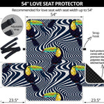 Illusion Toucan Print Loveseat Protector