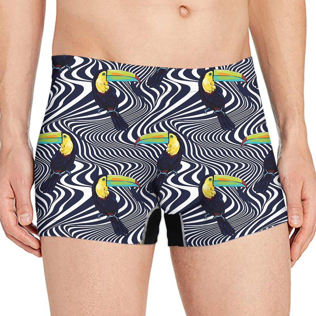 Illusion Toucan Print Men's Boxer Briefs