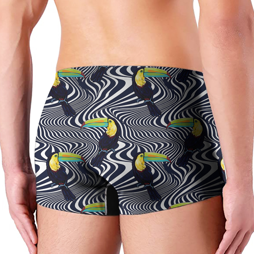 Illusion Toucan Print Men's Boxer Briefs