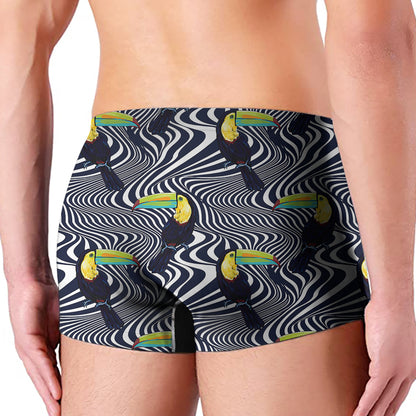 Illusion Toucan Print Men's Boxer Briefs