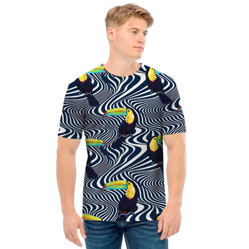 Illusion Toucan Print Men's T-Shirt