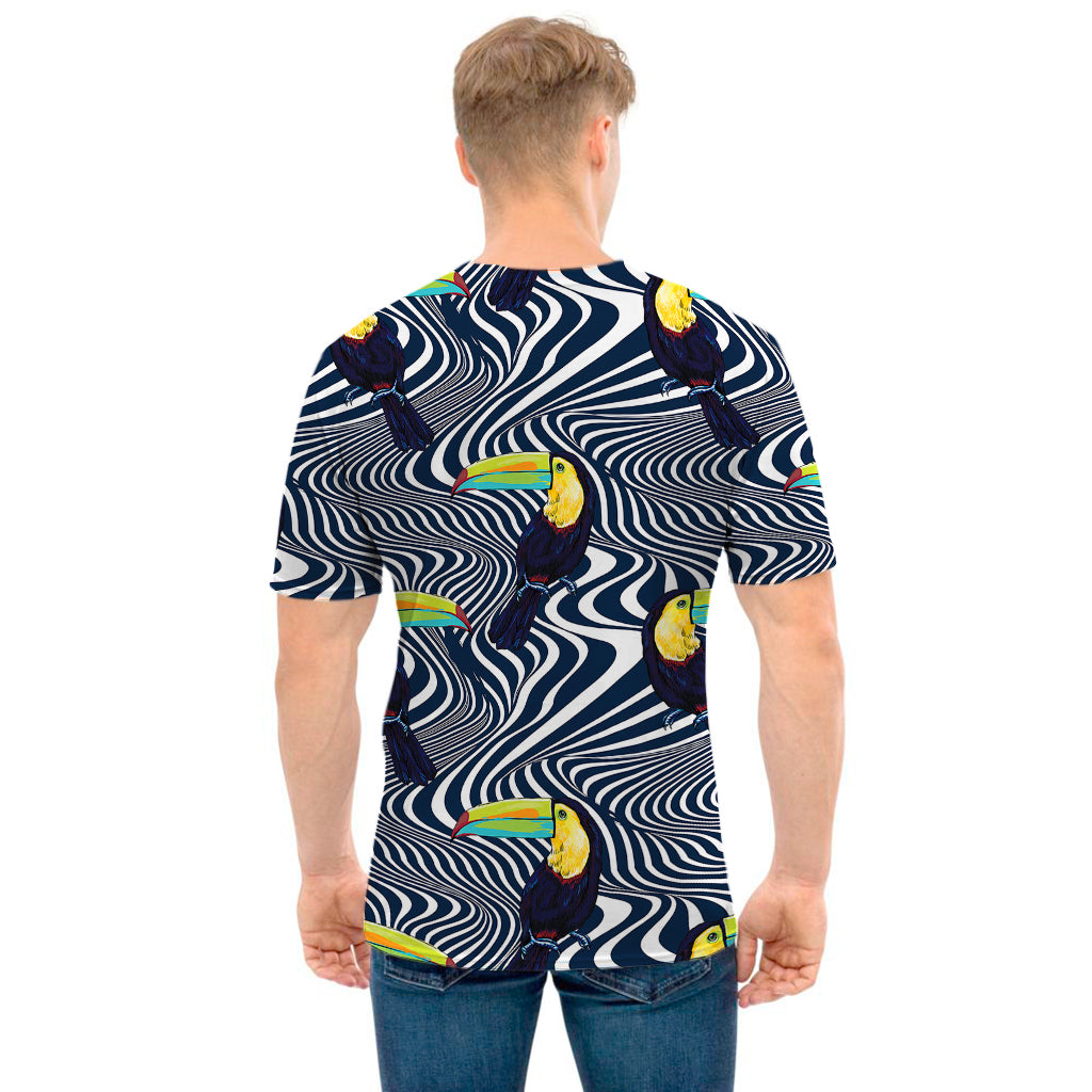 Illusion Toucan Print Men's T-Shirt