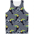 Illusion Toucan Print Men's Tank Top
