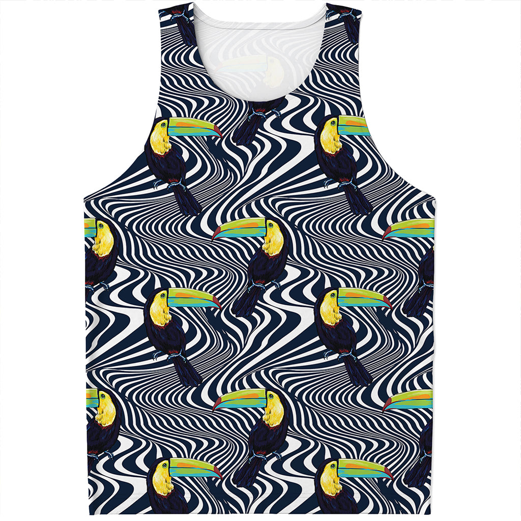 Illusion Toucan Print Men's Tank Top