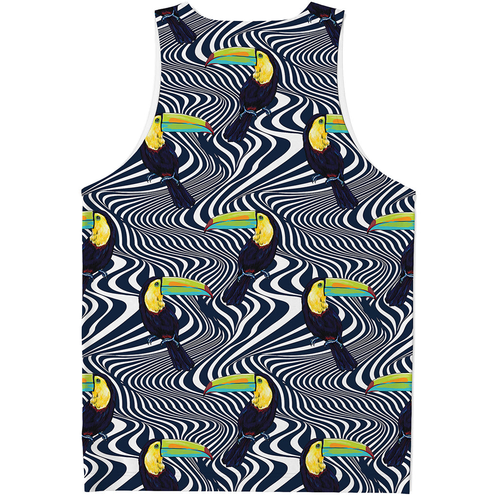 Illusion Toucan Print Men's Tank Top