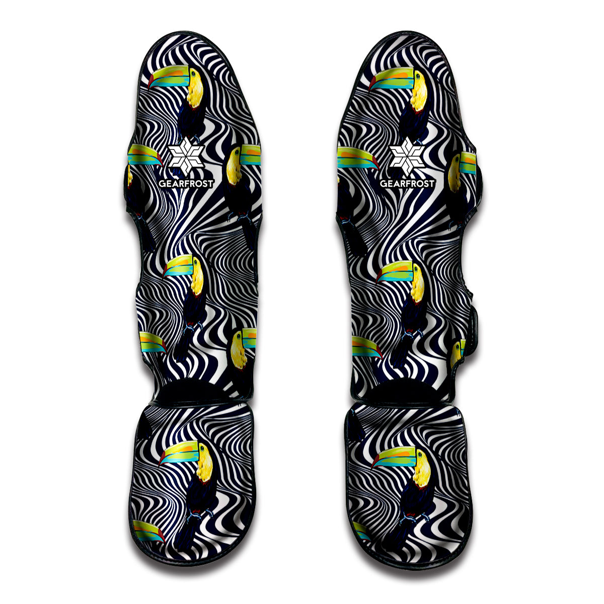 Illusion Toucan Print Muay Thai Shin Guard