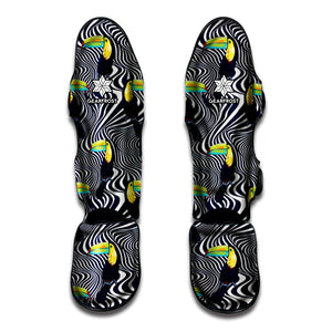 Illusion Toucan Print Muay Thai Shin Guard