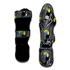 Illusion Toucan Print Muay Thai Shin Guard