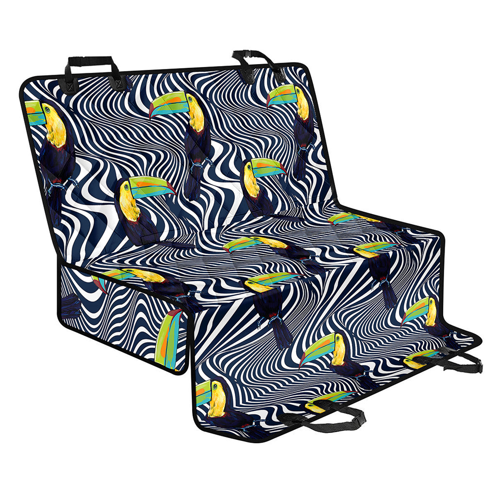 Illusion Toucan Print Pet Car Back Seat Cover