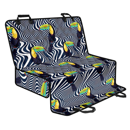 Illusion Toucan Print Pet Car Back Seat Cover