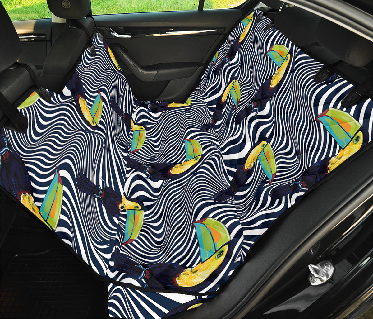 Illusion Toucan Print Pet Car Back Seat Cover