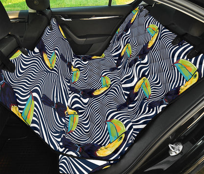 Illusion Toucan Print Pet Car Back Seat Cover
