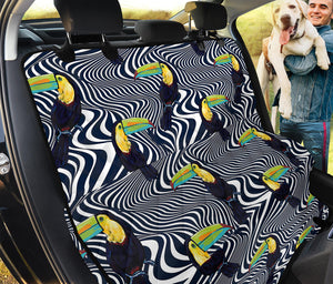 Illusion Toucan Print Pet Car Back Seat Cover