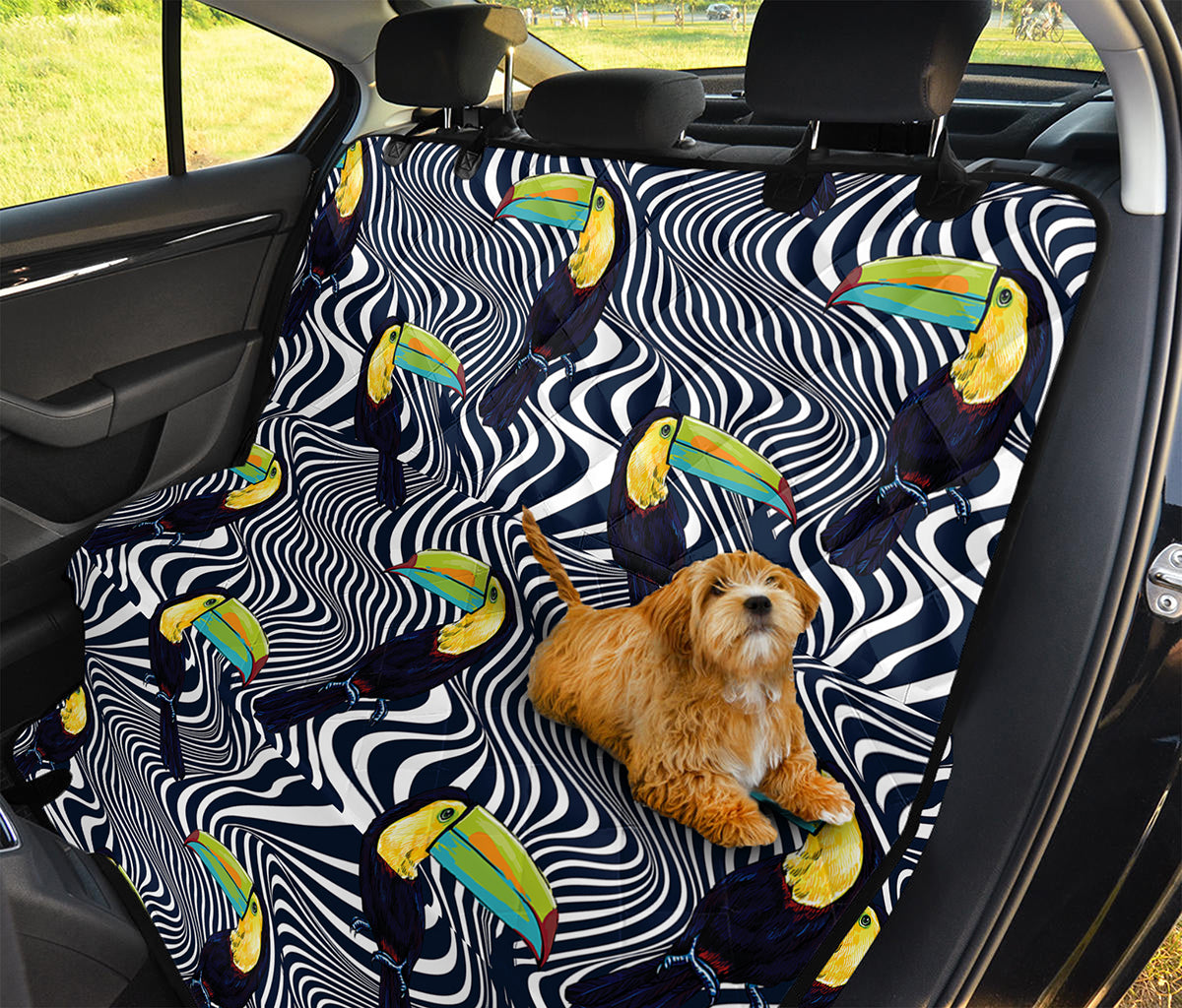 Illusion Toucan Print Pet Car Back Seat Cover