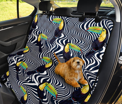 Illusion Toucan Print Pet Car Back Seat Cover